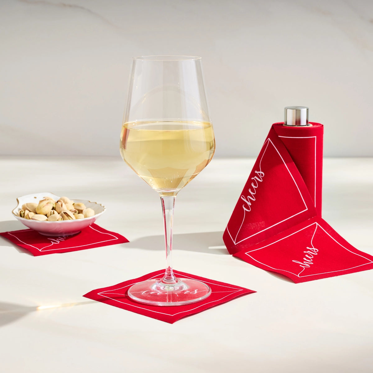 Red Cheers Cocktail Napkins