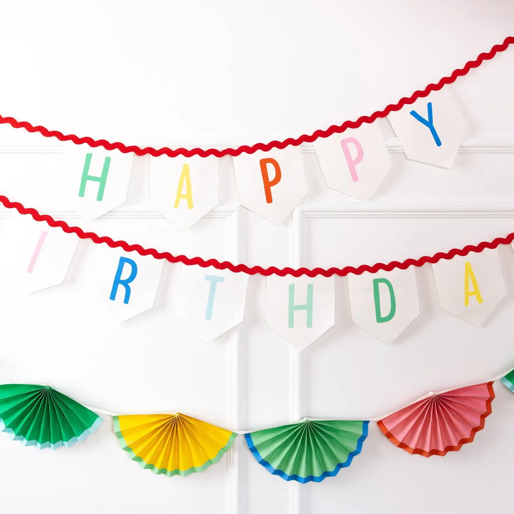 Bright Birthday Bunting Banner | Colorful Party Decorations