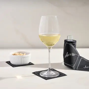 Glass Cocktail Napkin Stand | Elegant Tabletop Napkin Holder