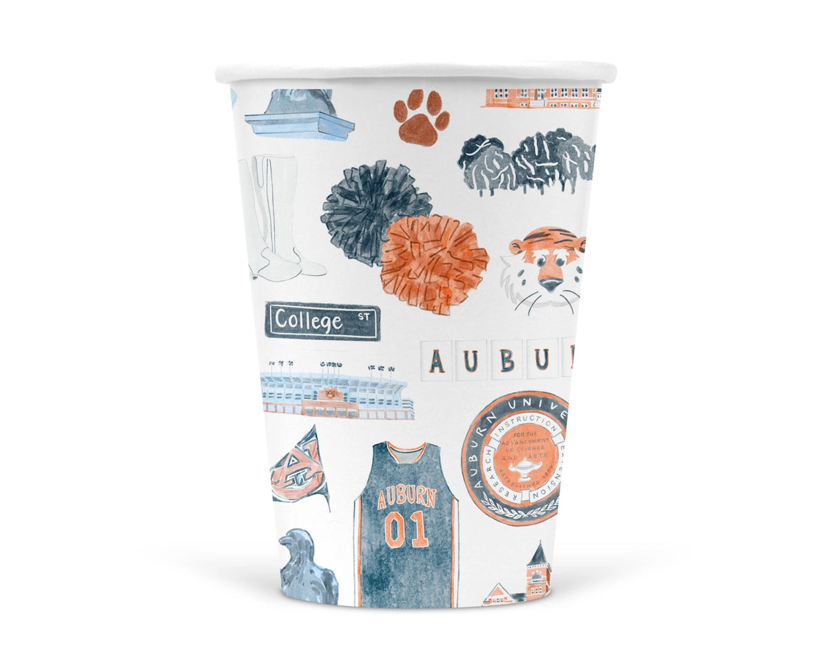 Auburn University Paper Cup Pack | Auburn Game Day Tableware