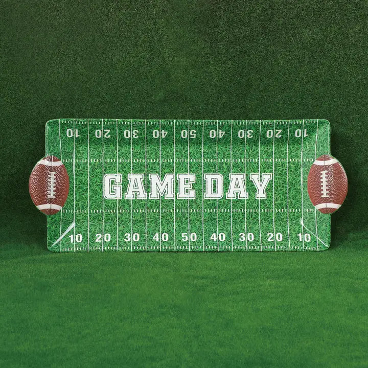 Football 16-Inch Melamine Rectangle Tray | Game Day Serving Tray