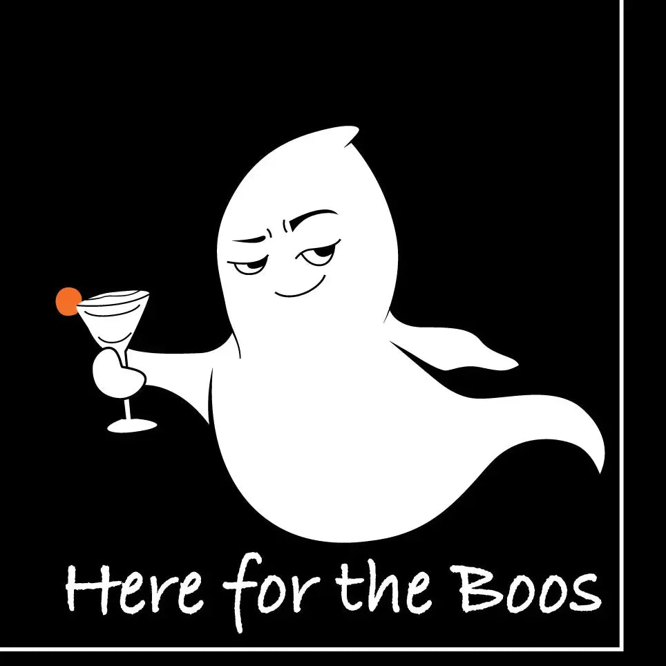 Here for the Boos Cocktail Napkins | Halloween Party Napkins