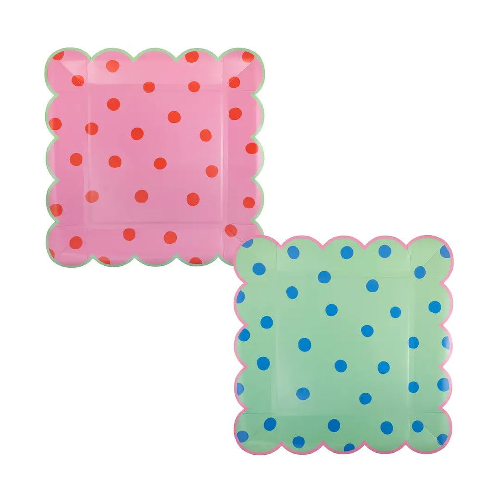 Polka Dot Paper Plate Set 10-Inch | Fun Party Tableware