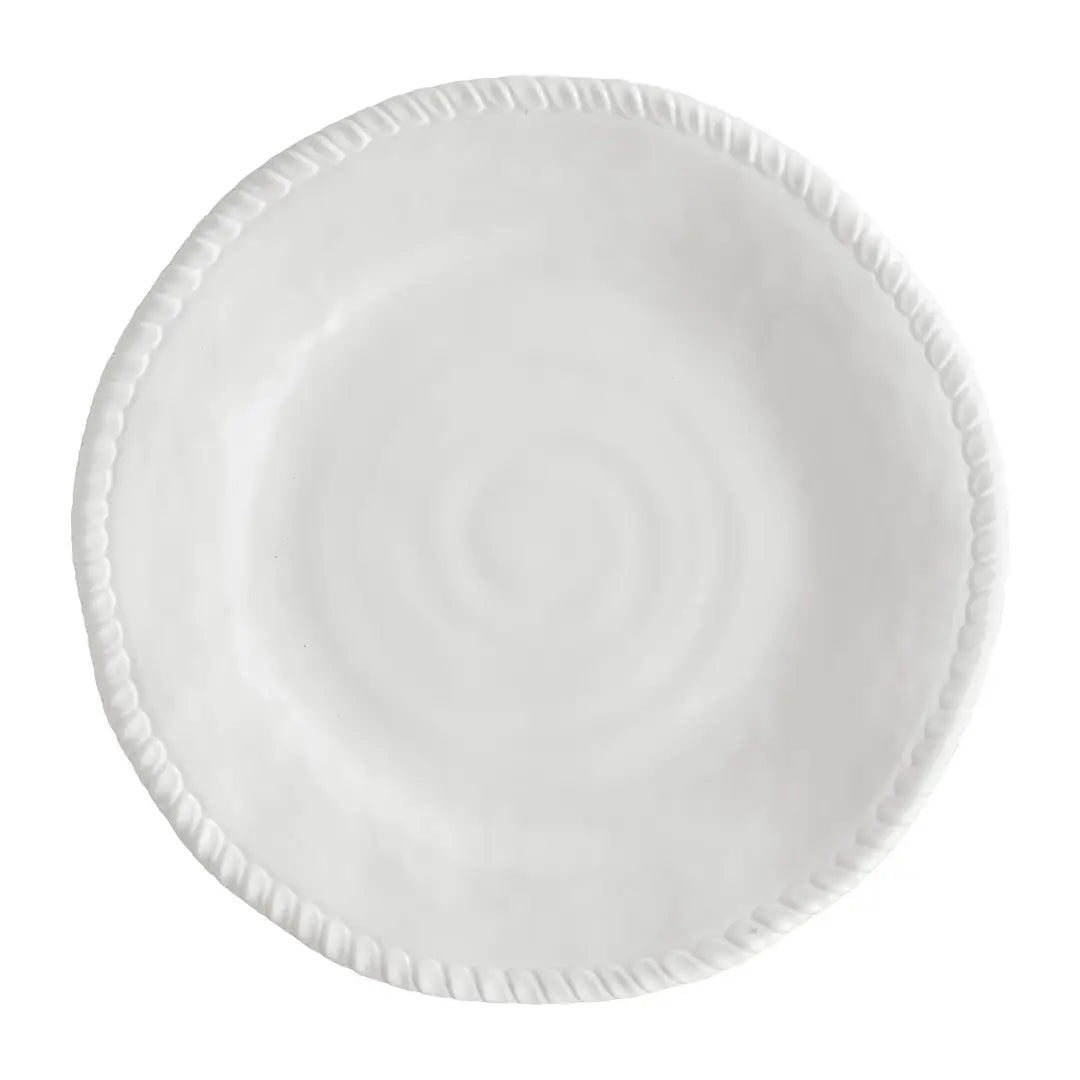 White Rope 11-Inch Melamine Plate | Elegant Outdoor Tableware