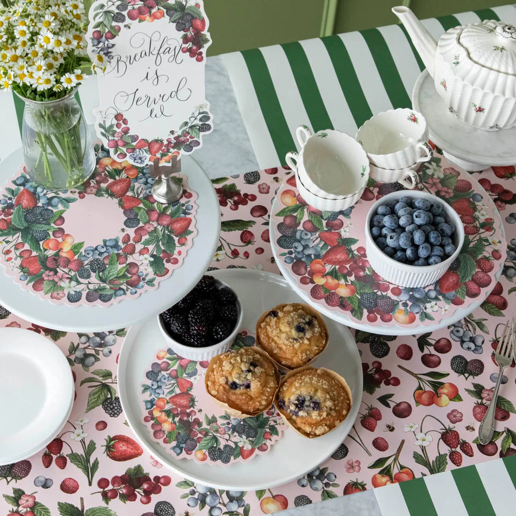 Wild Berry Serving Papers | Hosting