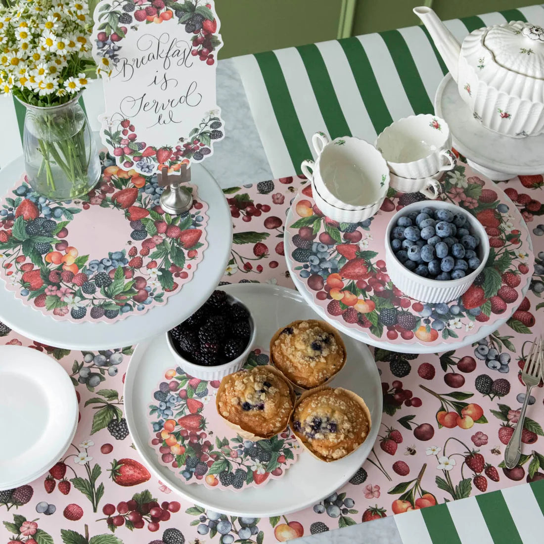 Wild Berry Serving Papers | Hosting