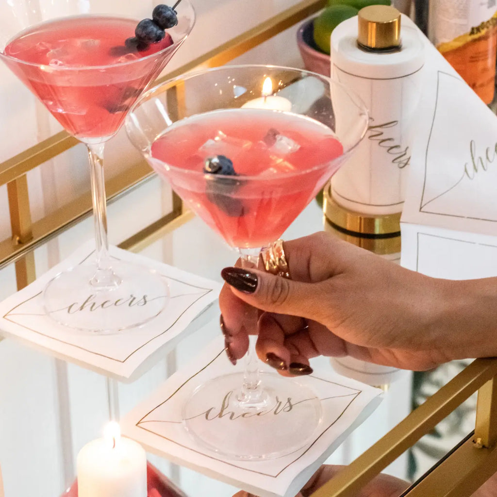 Golden Salute Cocktail Napkins | Elegant Party Napkins
